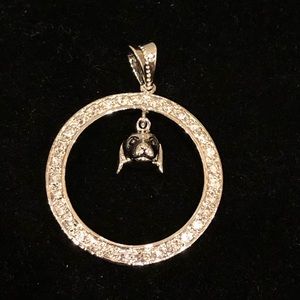 NWOT CZ Necklace pendant or Dog Charm